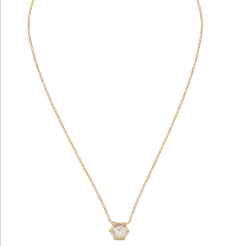 Hexagon gold necklace